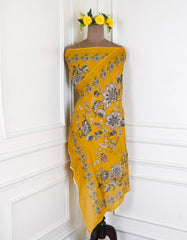 Tista Chinon Mustard Yellow Unstitched Suit