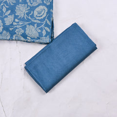 Muslin Blue Unstitched Suit