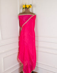 Crepe Pink Unstitched Suit
