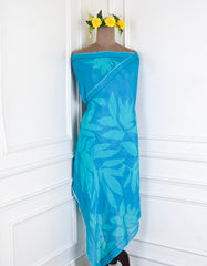 Crepe Sky Blue Unstitched Suit