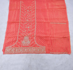 Shimmer Peach Unstitched Lehenga Suit