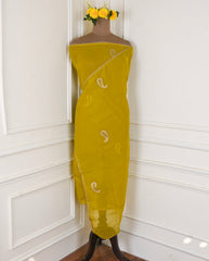 Organza Mehandi Unstitched Suit