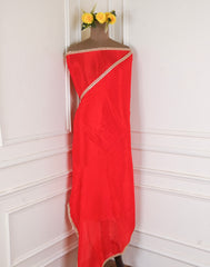 Crepe Red Unstitched Suit