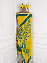 Mul Check Yellow Unstitched Suit