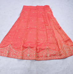Shimmer Peach Unstitched Lehenga Suit