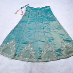 Shimmer Ferozi Unstitched Lehenga Suit