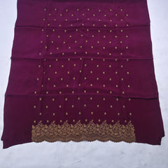 Crepe Purple Unstitched Suit