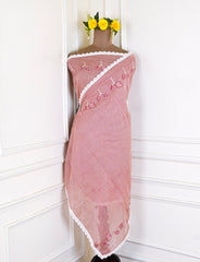 Mul Chanderi Pink Unstitched Suit