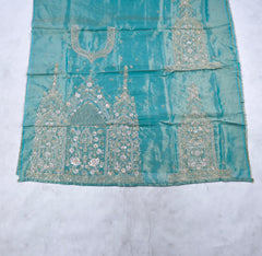 Shimmer Ferozi Unstitched Lehenga Suit