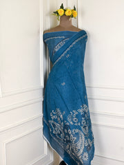 Crepe Powder Blue Unstitched Suit