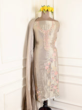Giraffe Shimmer Light Grey Unstitched Suit