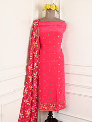 Crepe Magenta Unstitched Suit