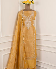 Shimmer Yellow Unstitched Suit