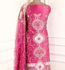 Gavadin Magenta Unstitched Suit