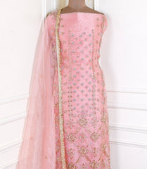 Glass Peach Unstitched Suit