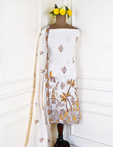 Pure Cotton Yellow Unstitched Suit