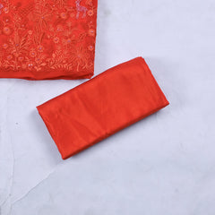 Organza Rust Unstitched Suit