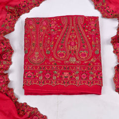 Crepe Magenta Pink Unstitched Suit
