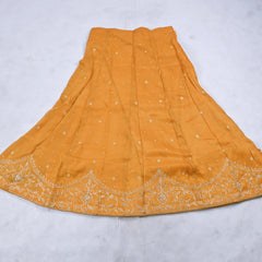 Shimmer Yellow Unstitched Lehenga Suit