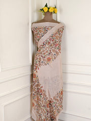 Crepe Beige Unstitched Suit