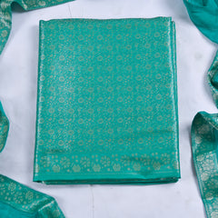 Banarasi Green Unstitched Suit