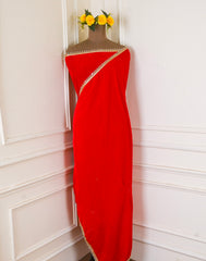 Velvet Red Unstitched Suit