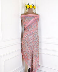 Crepe Pastel Pink Unstitched Suit