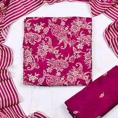 Muslin Pink Unstitched Suit