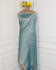 Shimmer Ferozi Unstitched Lehenga Suit