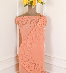 Banarasi Peach Unstitched Suit