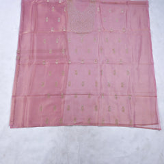 Shimmer Baby Pink Unstitched Suit