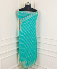Raw Silk Ferozi Unstitched Suit