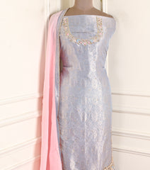 Brocade Dusty Lavender Unstitched Suit