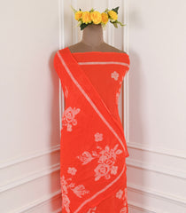 Georgette Red Unstitched Suit