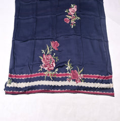 Satin Blue Unstitched Suit