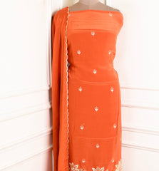 Crepe Rust Unstitched Suit