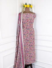 Crepe Baby Pink Unstitched Suit