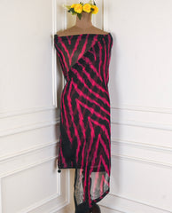 Crepe Black & Red Unstitched Suit