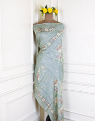 Muslin Mint Green Unstitched Suit