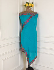 Crepe Sky blue Unstitched Suit