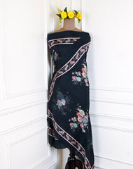 Muslin Black Unstitched Suit