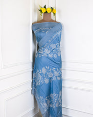 Muslin Blue Unstitched Suit