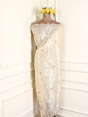 Shimmer Beige Unstitched Suit