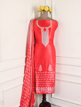 Gavadin Silk Red Unstitched Suit