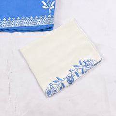 Organza Powder Blue Unstitched Suit