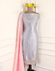 Brocade Dusty Lavender Unstitched Suit
