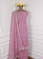 Crush Baby Pink Unstitched Suit