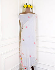 Organza Off-White Unstitched Suit