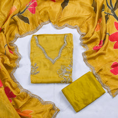 Shimmer Yellow Unstitched Suit