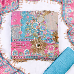 Crush Sky Blue Unstitched Suit